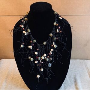 Handcrafted Necklace, String and Bead, Bohemian